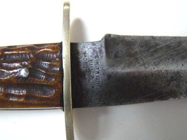 A fine and rare Post Civil War Bowie Knife stamped "E.K. Tryon, Philadelphia" — image 3